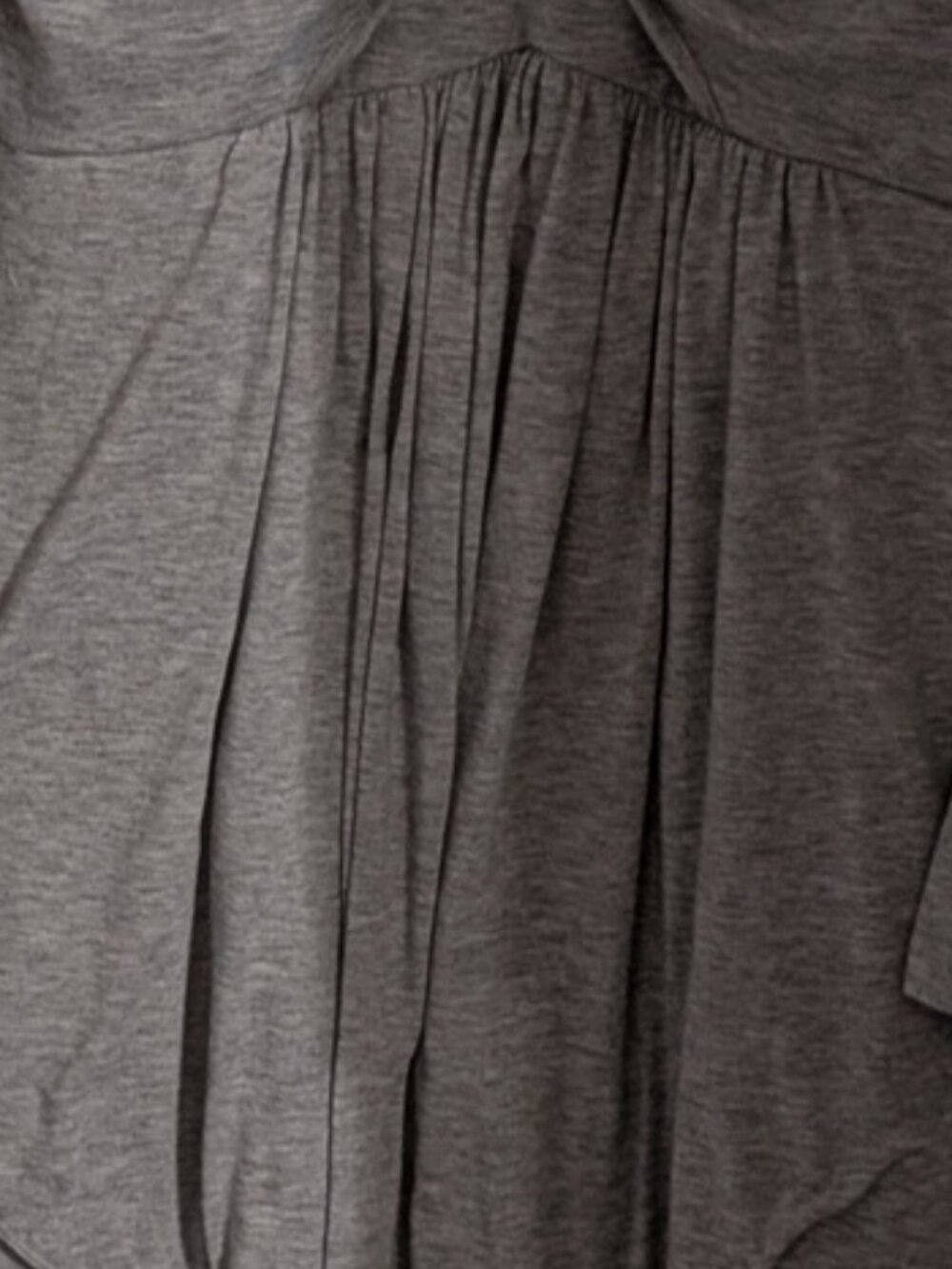 Gray Long-Sleeve Maxi Dress with Heart Accent